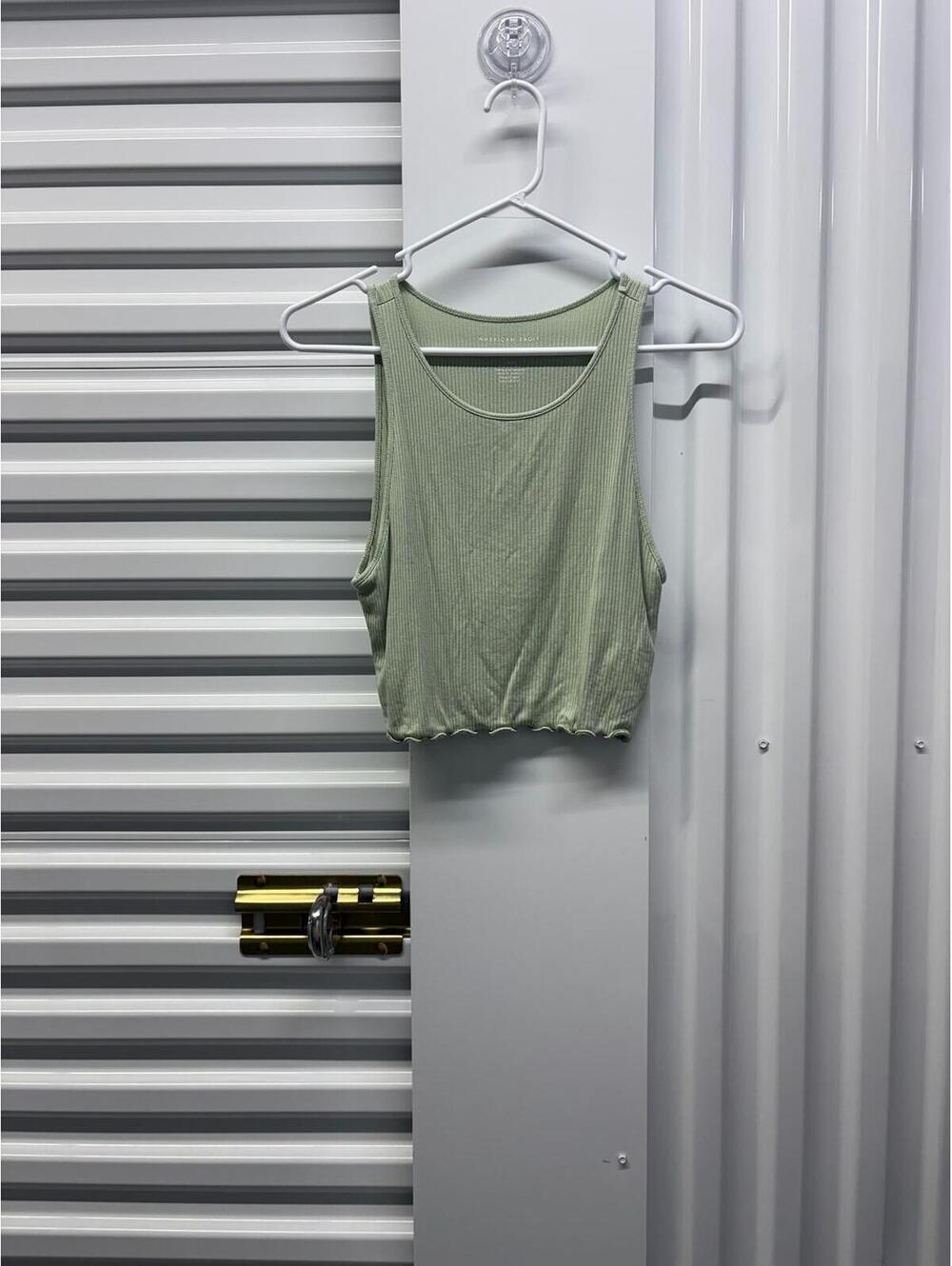 American Eagle Outfitters Women’s Large Green Cropped Tank Top Stretch